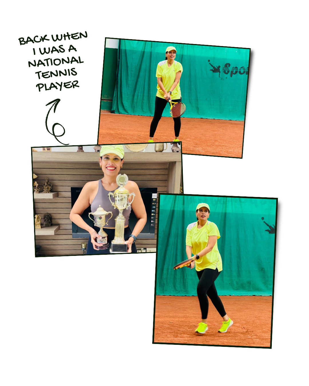 Sreshtha back when she was a national tennis player